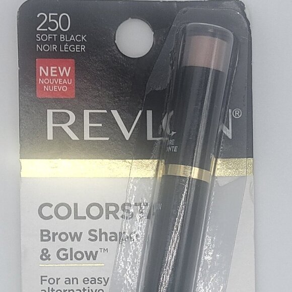 Revlon Colorstay Shape & Glow Eye Brow Marker and Highlighter, Soft Black 250 - Picture 4 of 10